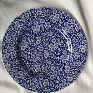 Set Of 2 QUEEN’S CALICO BLUE CHINTZ CERAMIC DINNER PLATE